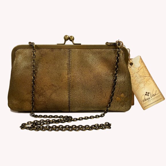 Patricia Nash Potenaz Gold Frame Clutch Bag